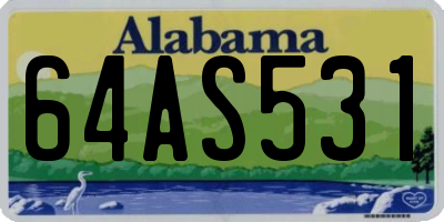 AL license plate 64AS531