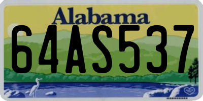 AL license plate 64AS537