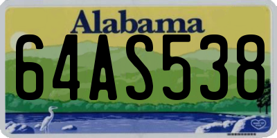 AL license plate 64AS538