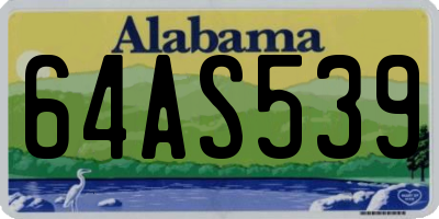 AL license plate 64AS539