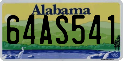 AL license plate 64AS541