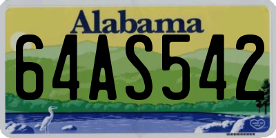 AL license plate 64AS542