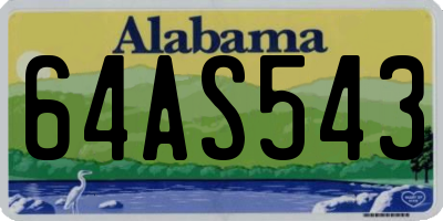 AL license plate 64AS543