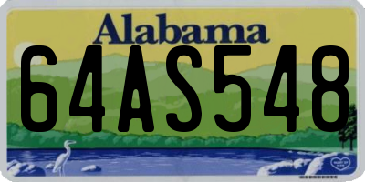 AL license plate 64AS548