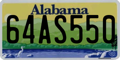 AL license plate 64AS550