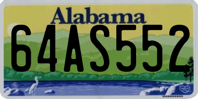 AL license plate 64AS552