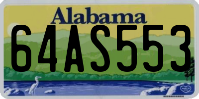 AL license plate 64AS553