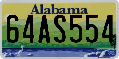 AL license plate 64AS554