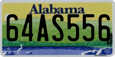 AL license plate 64AS556
