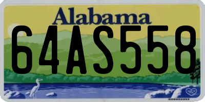 AL license plate 64AS558