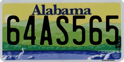 AL license plate 64AS565