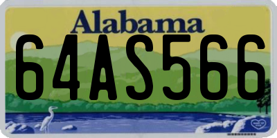 AL license plate 64AS566