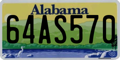 AL license plate 64AS570