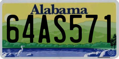 AL license plate 64AS571