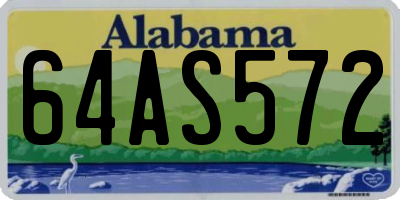 AL license plate 64AS572
