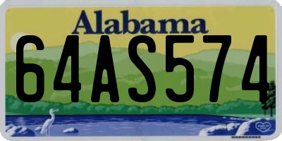 AL license plate 64AS574