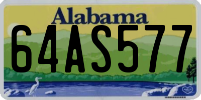 AL license plate 64AS577
