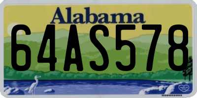 AL license plate 64AS578