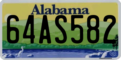 AL license plate 64AS582