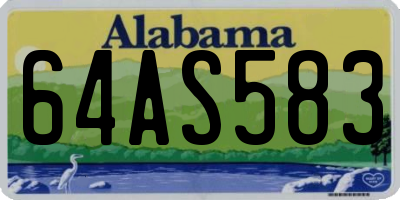 AL license plate 64AS583