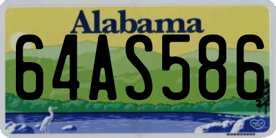 AL license plate 64AS586