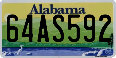 AL license plate 64AS592