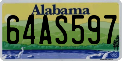 AL license plate 64AS597