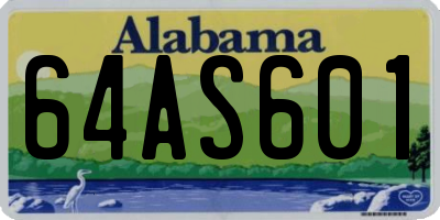 AL license plate 64AS601