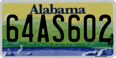 AL license plate 64AS602