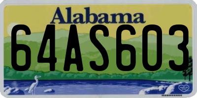 AL license plate 64AS603