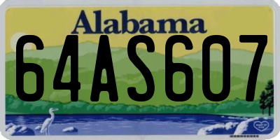 AL license plate 64AS607