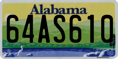 AL license plate 64AS610