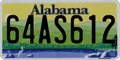AL license plate 64AS612