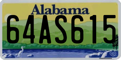AL license plate 64AS615