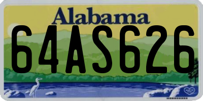 AL license plate 64AS626