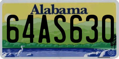 AL license plate 64AS630