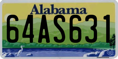 AL license plate 64AS631