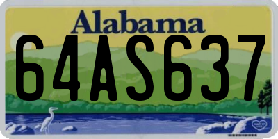 AL license plate 64AS637
