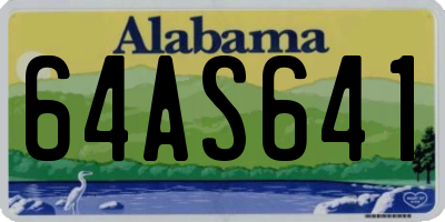 AL license plate 64AS641