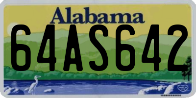AL license plate 64AS642