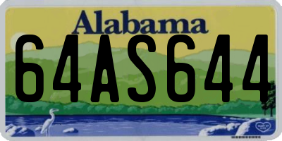 AL license plate 64AS644
