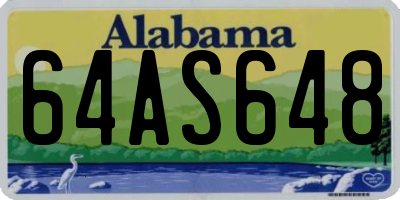 AL license plate 64AS648