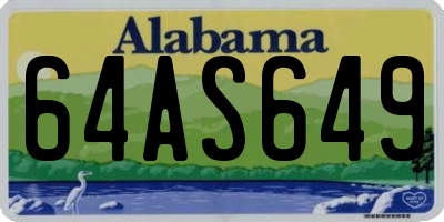 AL license plate 64AS649