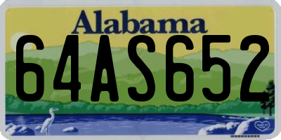 AL license plate 64AS652