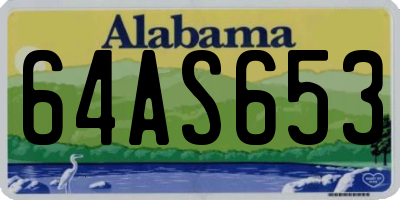 AL license plate 64AS653
