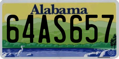 AL license plate 64AS657