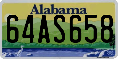 AL license plate 64AS658