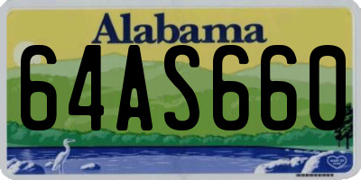 AL license plate 64AS660