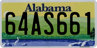 AL license plate 64AS661