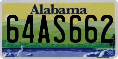 AL license plate 64AS662